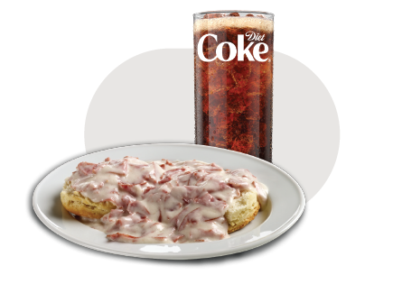 Creamed Chipped Beef and Biscuit